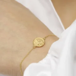 Abundantia medallion bracelet VERMEIL (925 Sterling silver gold plated