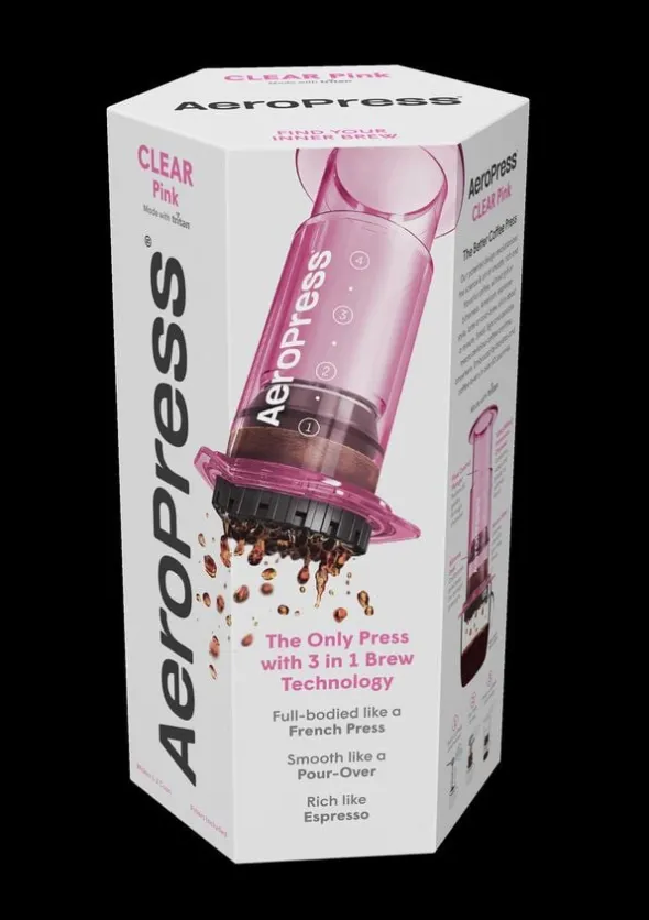 Aeropress Clear Colors Pink Coffee Press