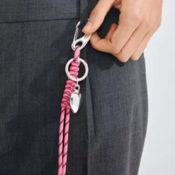 AERUN key hanger, pink/silver-plated