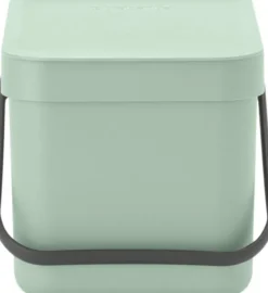 Affaldsspand m/låg sort. kon. 6 ltr