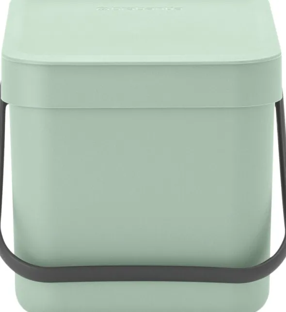 Affaldsspand m/låg sort. kon. 6 ltr