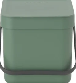 Affaldsspand m/låg sort.kon. 6 ltr.
