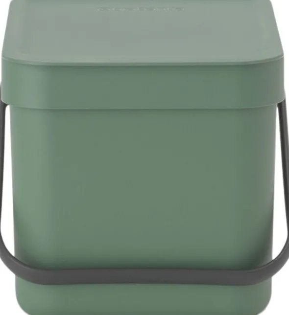 Affaldsspand m/låg sort.kon. 6 ltr.