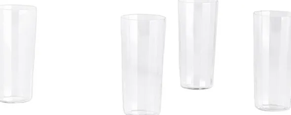 Angle Glass-Set of 4 Tall H13-Clear
