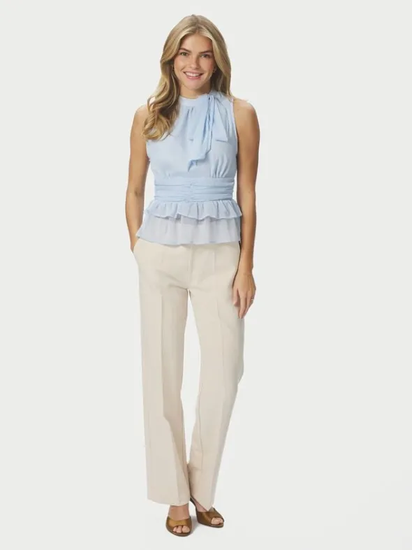 Ansol Solid Chiffon Top