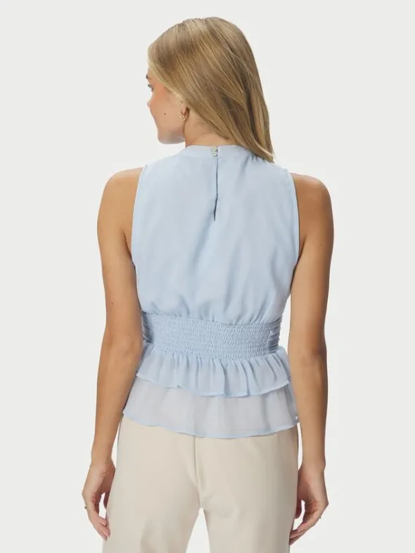 Ansol Solid Chiffon Top