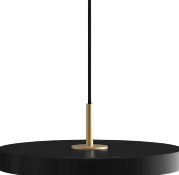 Asteria Mini black Ø 31 x 10,5 cm, 2. 7m cordset