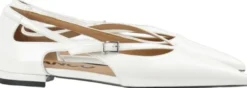 BIABARI Cut Out Pointy Flat Faux Leather