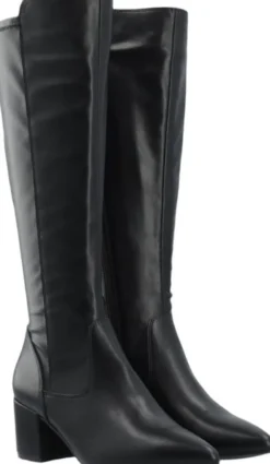 BIADEVIVED Stretch Knee High Boot Smooth Faux Leather