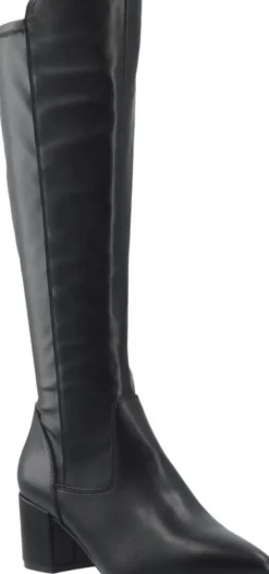 BIADEVIVED Stretch Knee High Boot Smooth Faux Leather