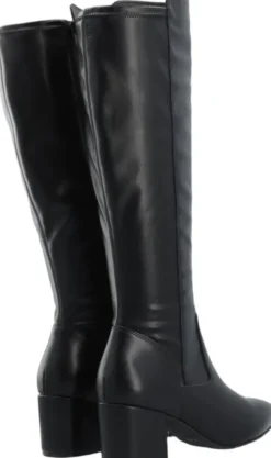 BIADEVIVED Stretch Knee High Boot Smooth Faux Leather