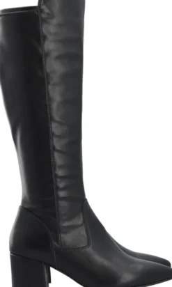 BIADEVIVED Stretch Knee High Boot Smooth Faux Leather