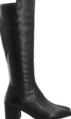 BIADEVIVED Stretch Knee High Boot Smooth Faux Leather