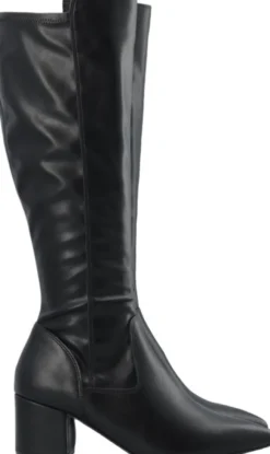 BIADEVIVED Stretch Knee High Boot Smooth Faux Leather