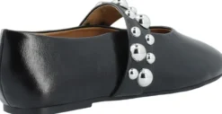 BIALUNA Studded Ballet Flat Faux Leather