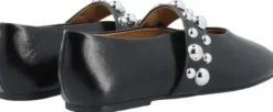 BIALUNA Studded Ballet Flat Faux Leather