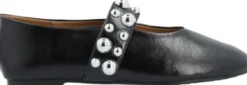 BIALUNA Studded Ballet Flat Faux Leather