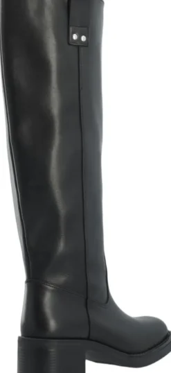 BIAMARY Knee High Pull On Boot Smooth Leather