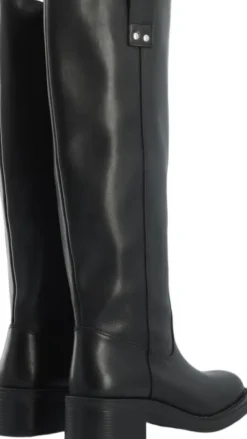BIAMARY Knee High Pull On Boot Smooth Leather
