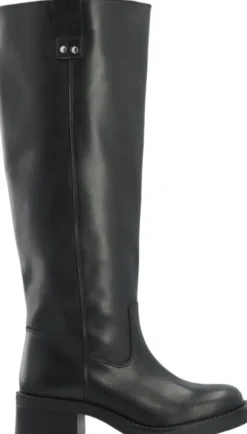 BIAMARY Knee High Pull On Boot Smooth Leather