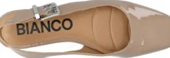 BIAROSE Karré Flat Buckle Slingback Faux Leather