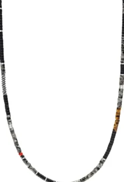 Black Onyx & Labradorite Heishi Necklace