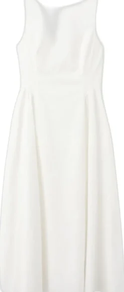 Boat-neck ruched dress