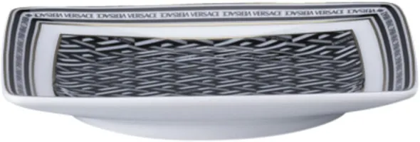 Bowl 12cm sq. flat, Signature Black, La Greca