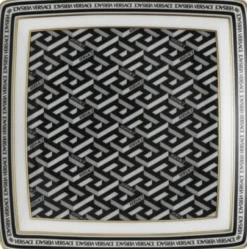 Bowl 12cm sq. flat, Signature Black, La Greca