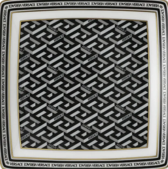 Bowl 12cm sq. flat, Signature Black, La Greca