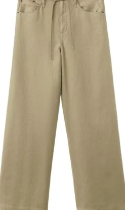Bow linen trousers