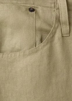 Bow linen trousers