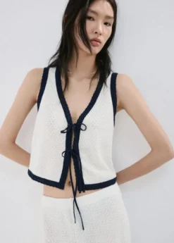 Bow tie waistcoat top