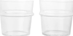 Boya Low Glasses - Set of 2 - Clear with bubbles