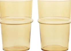 Boya Tall Glasses - Set of 2 - Yellow