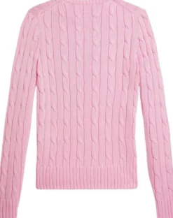 Cable-Knit Cotton Crewneck Sweater