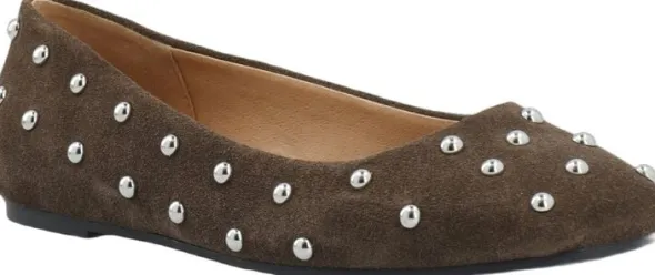 CASRUBY Studded Ballerina Suede