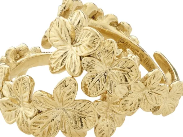 CHARMAINE recycled rings 2-in-1 set gold-plated