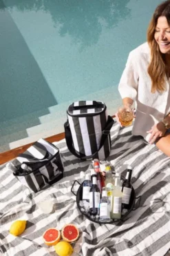 City stripe cooler bag high rPET