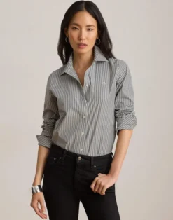 Classic Fit Striped Cotton Shirt