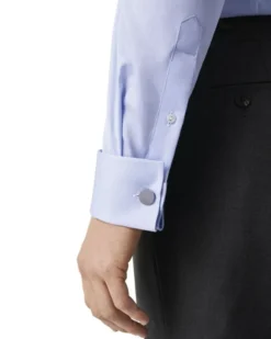 Contemporary Fit Light Blue Signature Twill Shirt - French cuff
