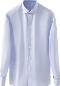 Contemporary Fit Light Blue Signature Twill Shirt - French cuff