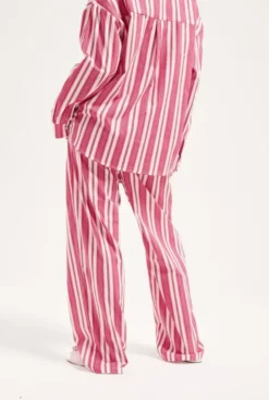 COTTON STRIPE SLEEP LS SHIRT + PANT SET