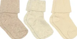 Cotton rib baby socks - 3-pack