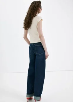 Cotton T-shirt with contrast piping