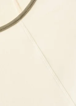 Cotton T-shirt with contrast piping