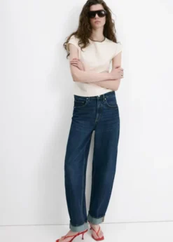 Cotton T-shirt with contrast piping
