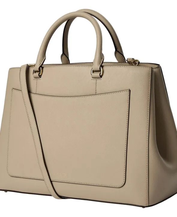 Crosshatch Leather Large Hanna Satchel