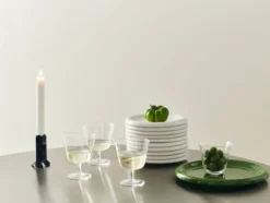 Curve Stem Glass-Set of 2-Small-Clear