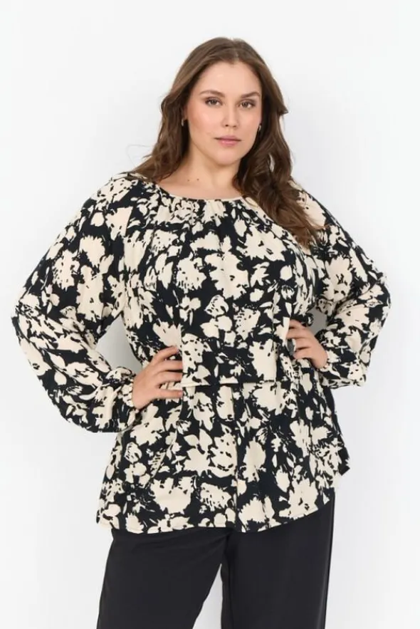 Curvy WA-SAPHINA 1 Bluse Sort